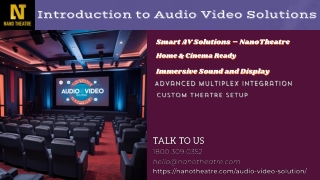 Advanced Audio Video Solutions | NanoTheatre