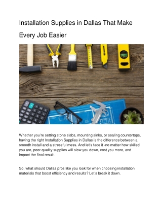 installation-supplies-in-dallas-that-make-every-job-easier