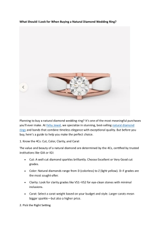 What Should I Look for When Buying a Natural Diamond Wedding Ring (1)