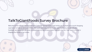 TalkToGiantFoods Survey Guide – Share Your Experience & Win $500