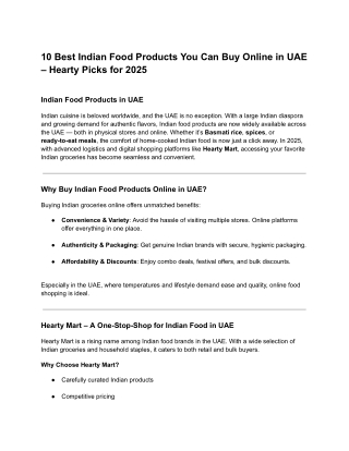 10 Best Indian Food Products You Can Buy Online in UAE – Hearty Picks for 2025