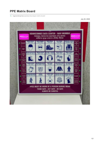 Best ppe matrix board manufacturers in mumbai