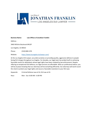 Law Offices of Jonathan Franklin