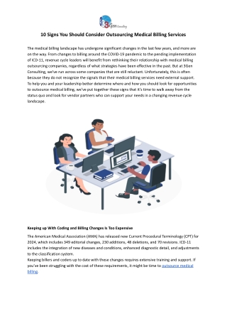 Top Signs You Need Medical Billing Services