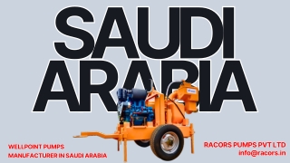Wellpoint dewatering pumps manufacturer companies in Saudi Arabia - Racors Pumps
