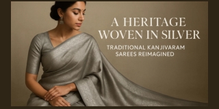 A Heritage Woven in Silver Traditional Kanjivaram Sarees Reimagined