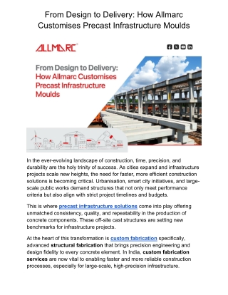 From Design to Delivery_ How Allmarc Customises Precast Infrastructure Moulds