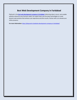 Best Web Development Company in Faridabad