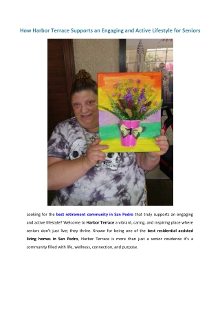 How Harbor Terrace Supports an Engaging and Active Lifestyle for Seniors