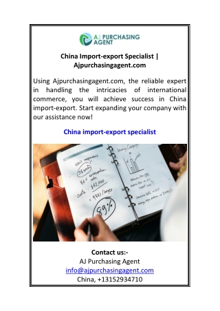 China Import-export Specialist Ajpurchasingagent.com