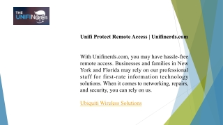 Unifi Protect Remote Access  Unifinerds.com