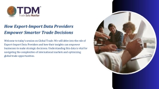 How Export-Import Data Providers Empower Smarter Trade Decisions