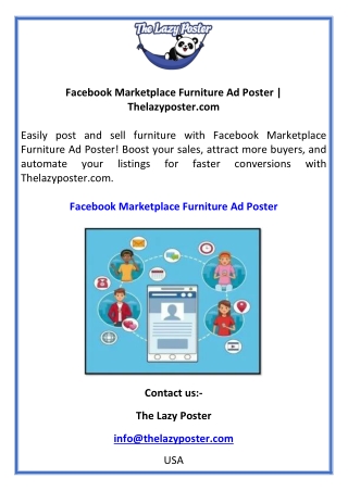 Facebook Marketplace Furniture Ad Poster  Thelazyposter.com