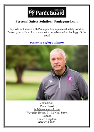 Personal Safety Solution Panicguard.com
