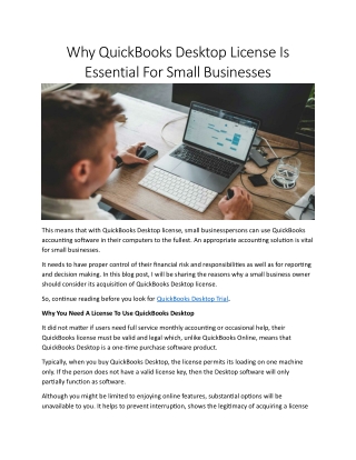 Quickbooks desktop trial