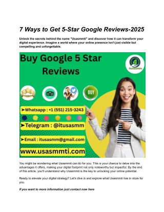 7 Ways to Get 5-Star Google Reviews-2025