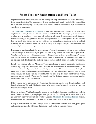 Smart Tools for Easier Office and Home Tasks