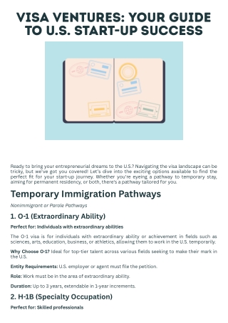 Visa Ventures Your Guide to U.S. Start-Up Success