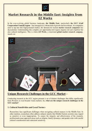 Market Research in the Middle East- Insights from EZ Works