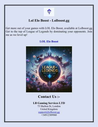 Lol Elo Boost - Lolboost.gg