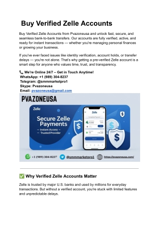 “Buy Verified Zelle Accounts in 2025 – Fast Transfers, Full Access, Zero Hassle”
