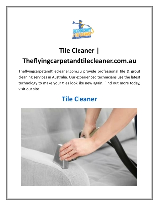 Tile Cleaner