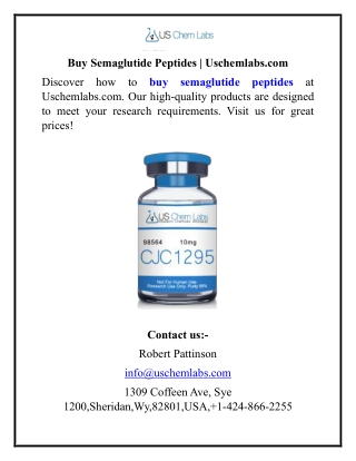 Buy Semaglutide Peptides  Uschemlabs.com