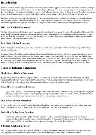 Kitchen Extensions That Wow: Innovative Design Ideas