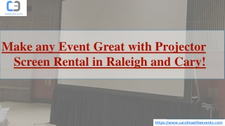 Make any Event Great with Projector Screen Rental in Raleigh and Cary