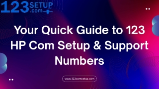 Your Quick Guide to 123 HP Com Setup & Support Numbers