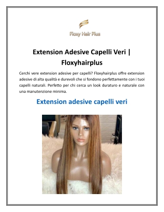 Extension Adesive Capelli Veri