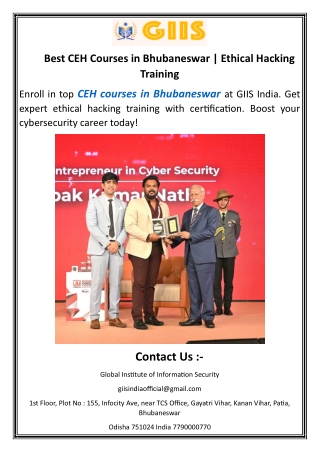 Best CEH Courses in Bhubaneswar  Ethical Hacking Training