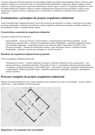 Arquitetura industrial: transforme seu imóvel com projetos inovadores