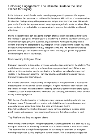 Unlocking Engagement: The Ultimate Guide to the Best Places for Buying