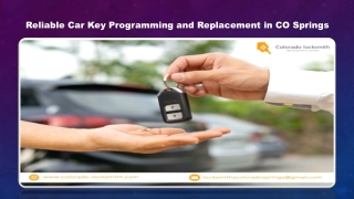 Reliable Car Key Programming and Replacement in CO Springs