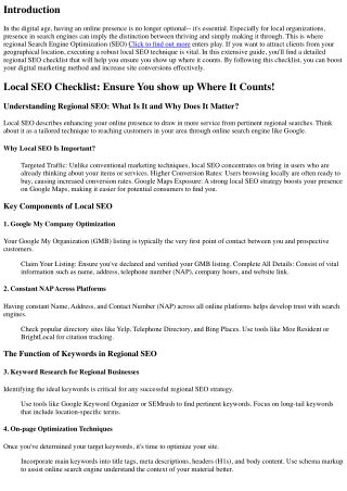 Local SEO Checklist: Ensure You're Visible Where It Counts!