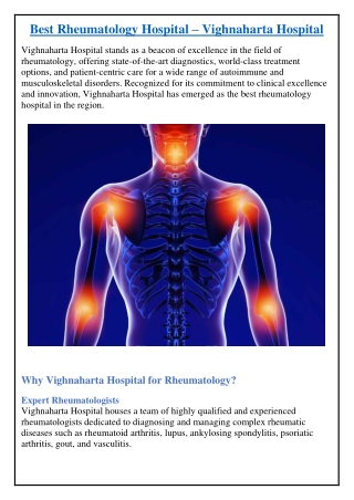 Best Rheumatology Hospital – Vighnaharta Hospital