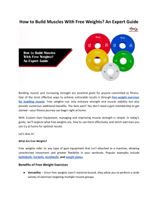How to Build Muscles With Free Weights_ An Expert Guide