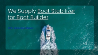 We Supply Boat Stabilizer for Boat Builder