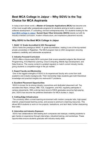 Best B.Ed Colleges in Jaipur – Why SGVU is the Right Choice for Aspiring Teacher