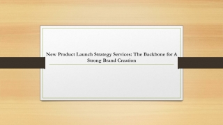 New Product Launch Strategy Services the Backbone for A Strong Brand Creation