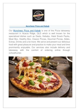 Muncheez Pizza and Kabab Restaurant Menu | Order Online now