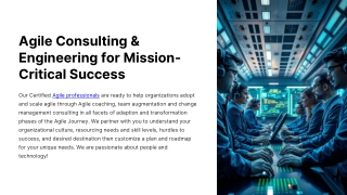 Agile Consulting & Engineering for Mission-Critical Success
