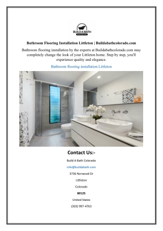 Bathroom Flooring Installation Littleton | Buildabathcolorado.com