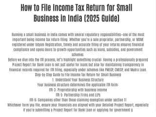 How to File Income Tax Return for Small Business in India (2025 Guide)