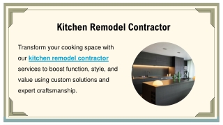 Kitchen Remodel Contractor