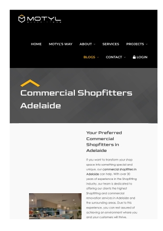 Commercial Shopfitters Adelaide