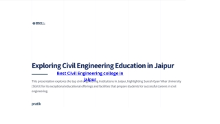 Best Civil Engineering college in jaipur