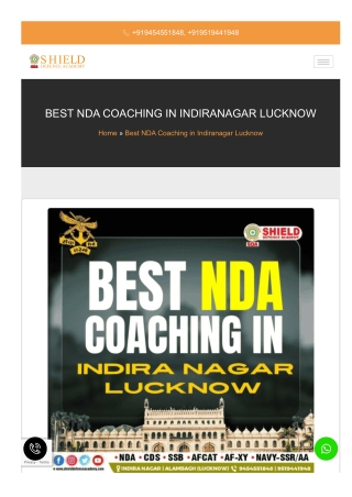 Best NDA Coaching in Lucknow – Join Shield Defence Academy Today