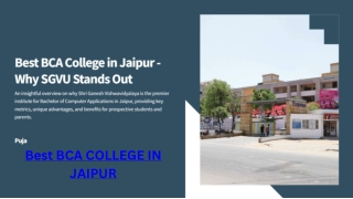 Best BCA COLLEGE IN JAIPUR